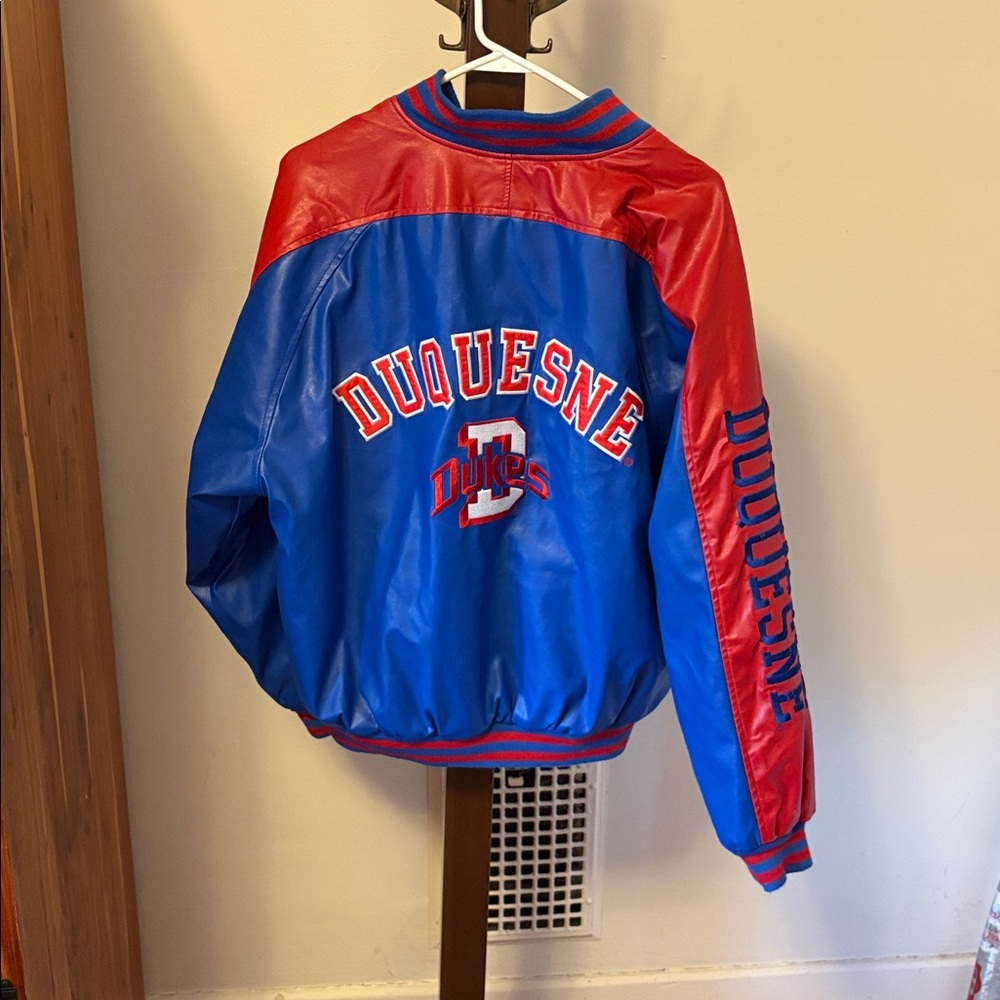 Steve & Barry’s Duquesne University Faux Leather Jacket M - Picture 4 of 8